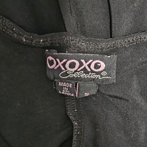 OXOXO - Dress Midi Sleevless Deep V Neck Diamond Buckle - Size S - Black - Picture 7 of 8